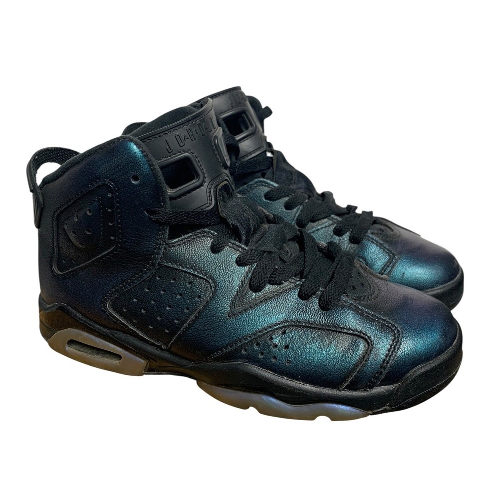Jordan 6 Retro‎ All Star Gotta Shine Iridescent Black Green Size 4.5 Kids